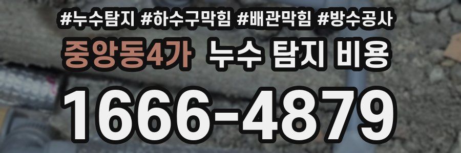 중앙동4가 누수 탐지 비용