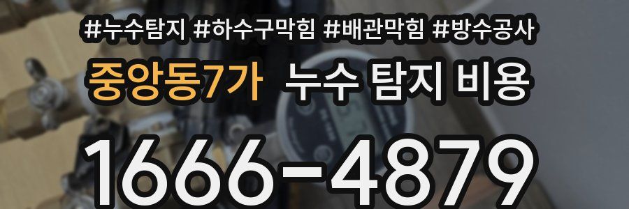 중앙동7가 누수 탐지 비용