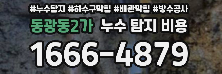 동광동2가 누수 탐지 비용