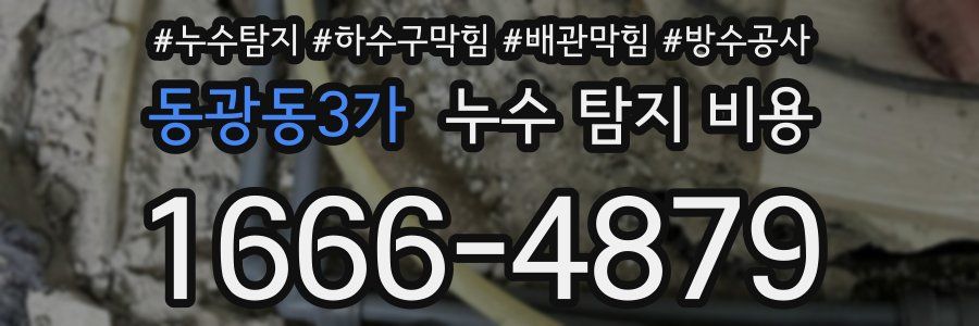 동광동3가 누수 탐지 비용
