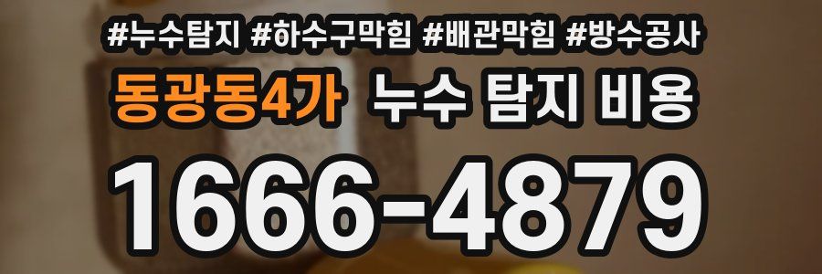 동광동4가 누수 탐지 비용