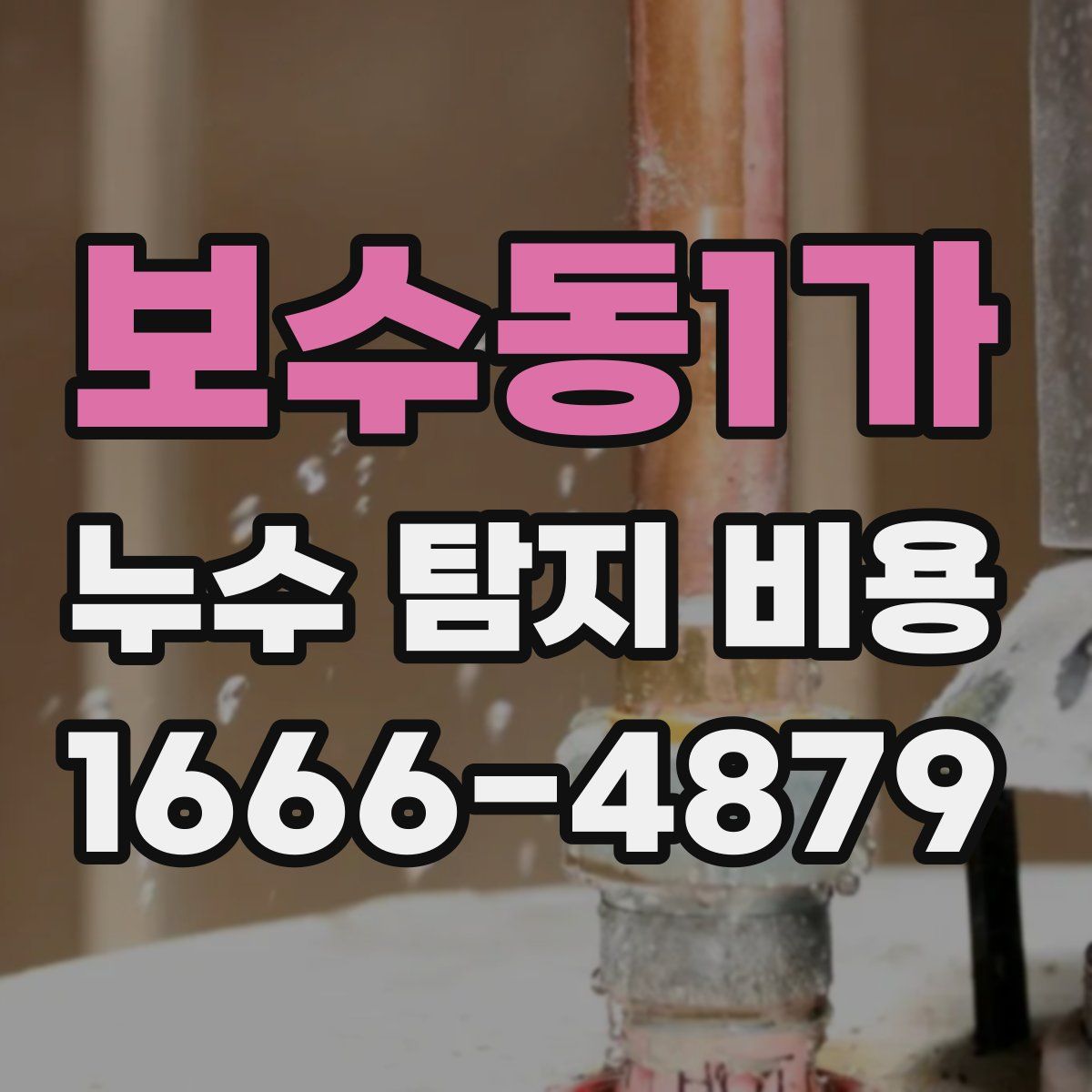 보수동1가 누수 탐지 비용