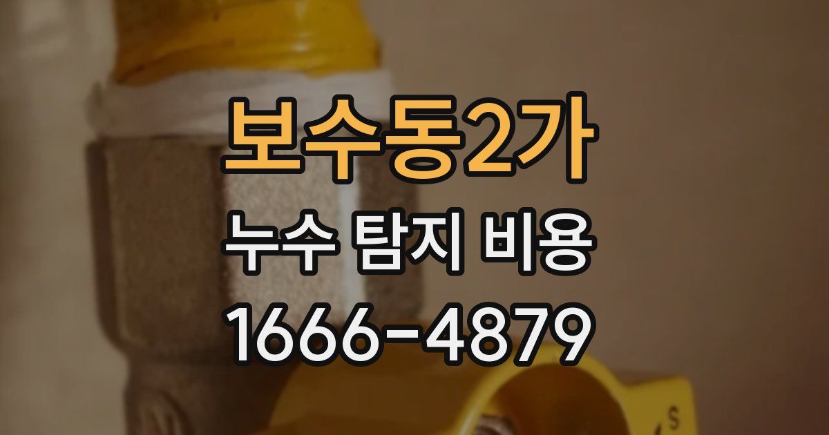 보수동2가 누수 탐지 비용