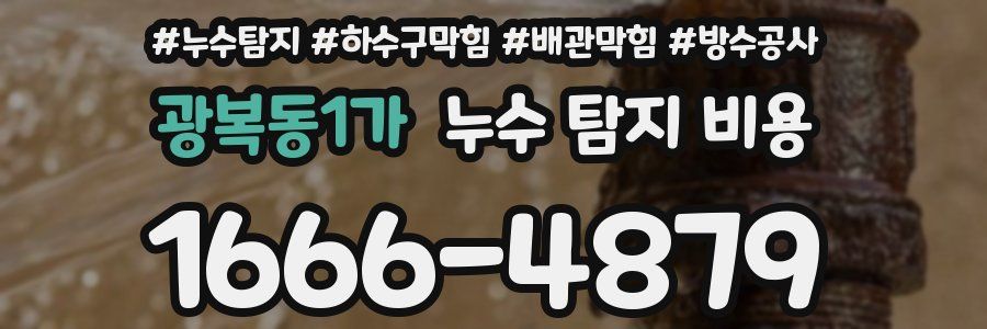 광복동1가 누수 탐지 비용