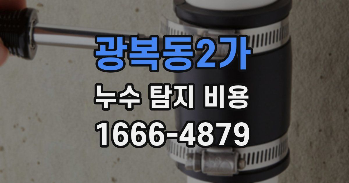 광복동2가 누수 탐지 비용