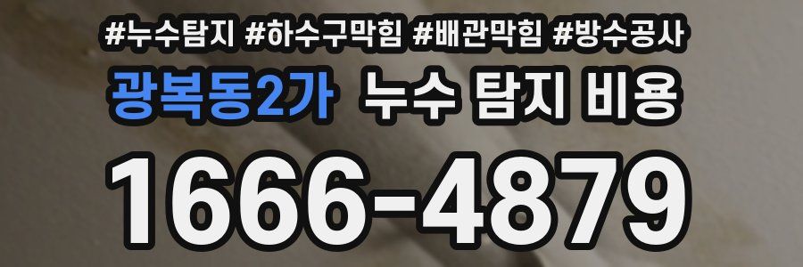 광복동2가 누수 탐지 비용