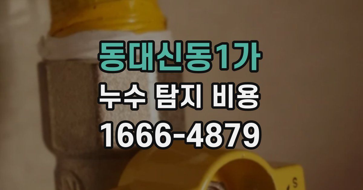 동대신동1가 누수 탐지 비용
