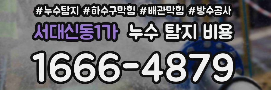 서대신동1가 누수 탐지 비용