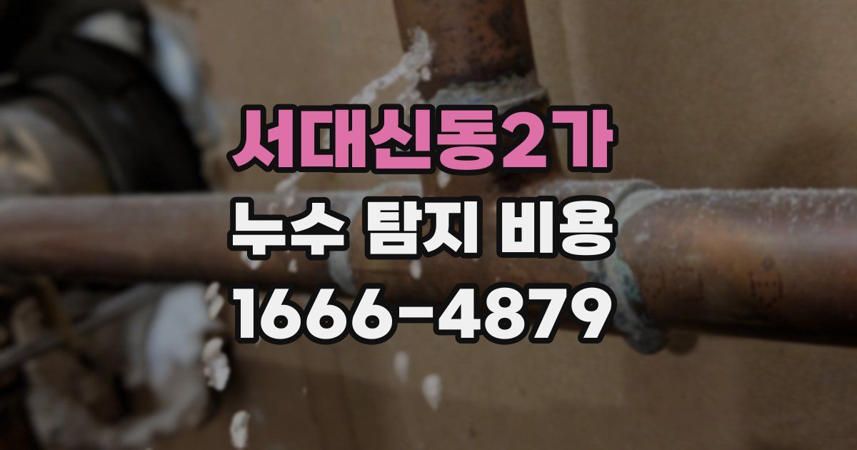 서대신동2가 누수 탐지 비용