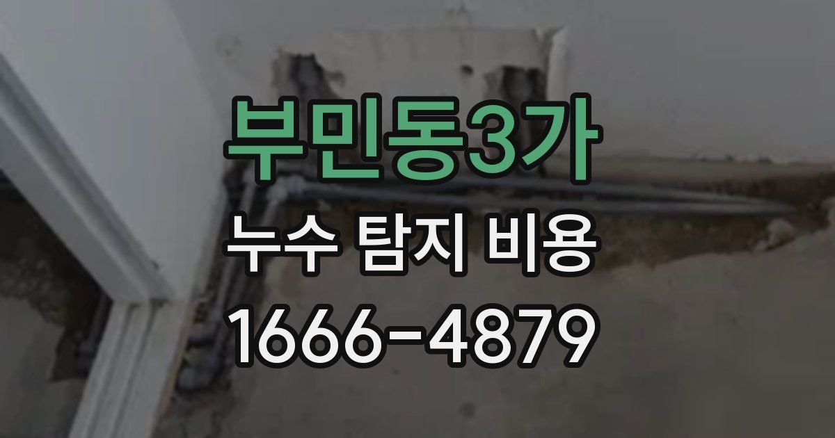 부민동3가 누수 탐지 비용