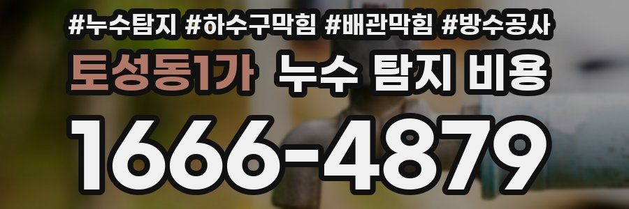 토성동1가 누수 탐지 비용