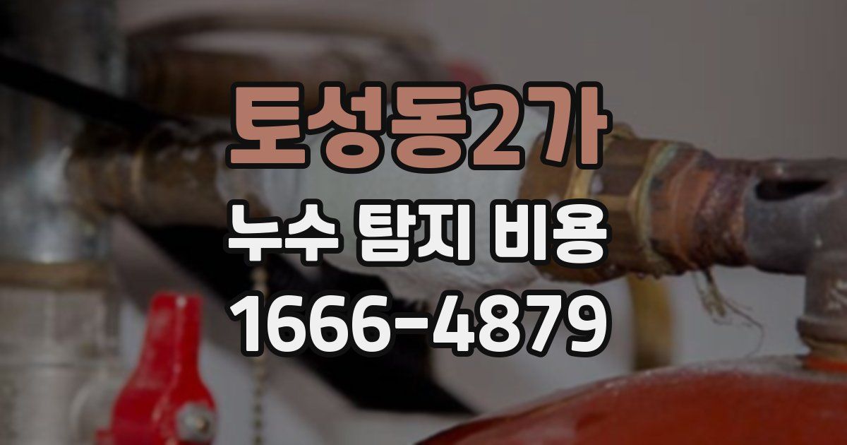 토성동2가 누수 탐지 비용