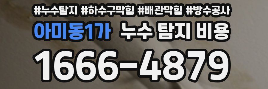 아미동1가 누수 탐지 비용