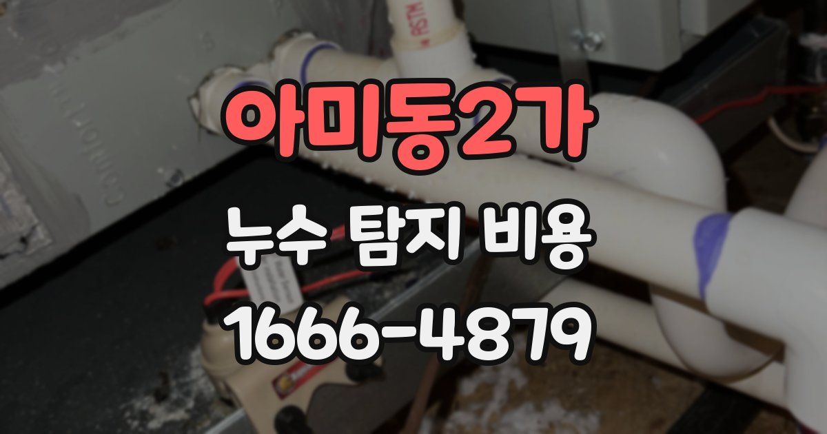 아미동2가 누수 탐지 비용