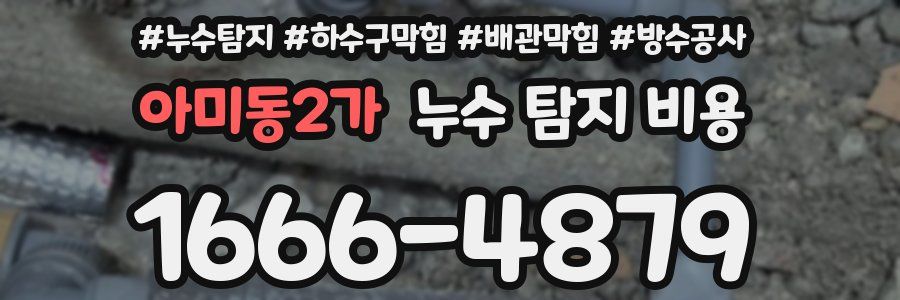 아미동2가 누수 탐지 비용