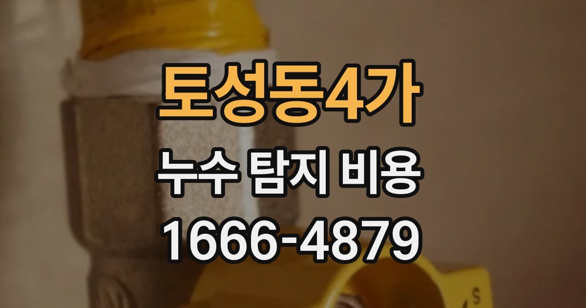 토성동4가 누수 탐지 비용