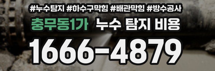 충무동1가 누수 탐지 비용
