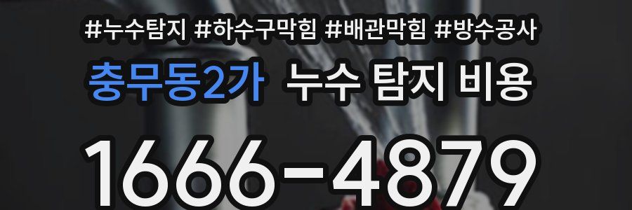 충무동2가 누수 탐지 비용