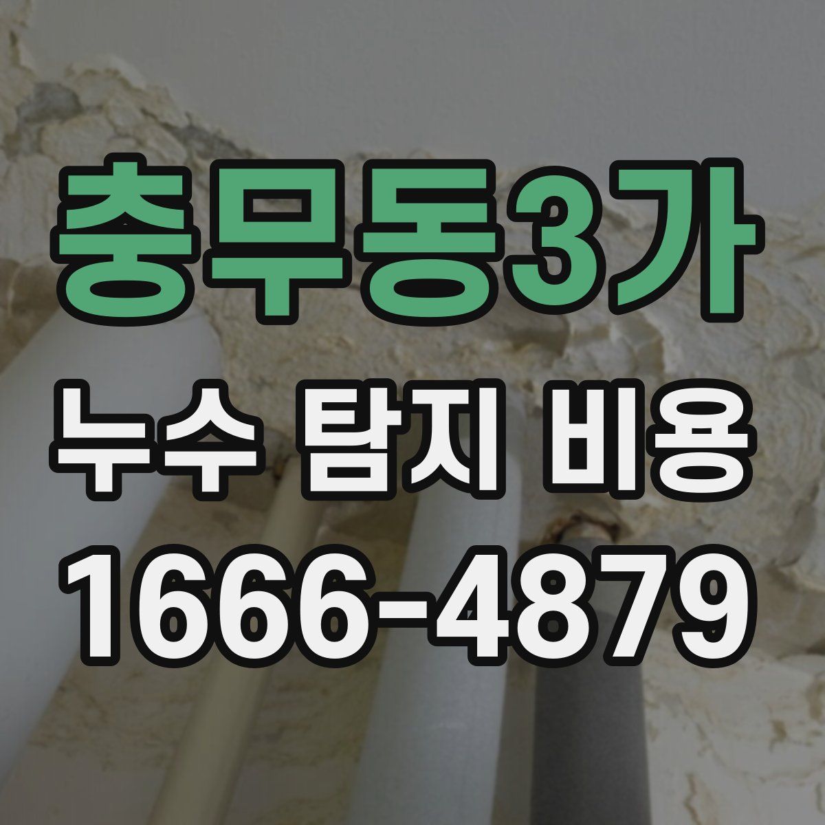 충무동3가 누수 탐지 비용