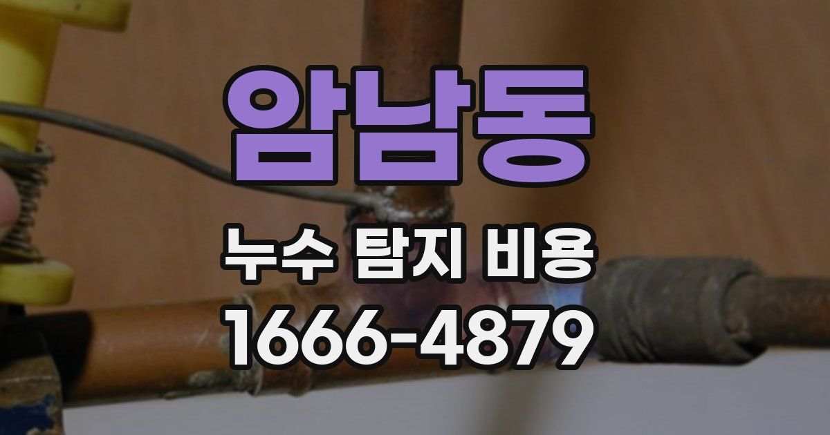 암남동 누수 탐지 비용