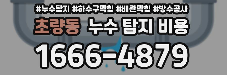 초량동 누수 탐지 비용