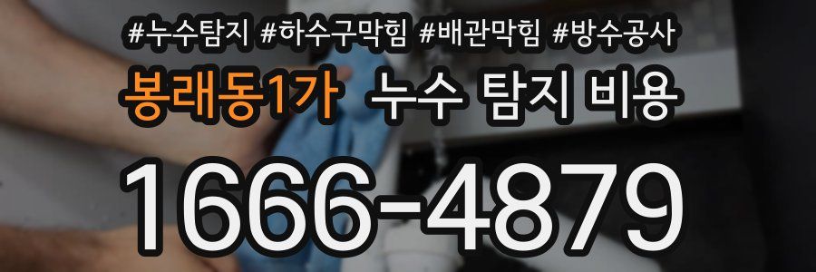 봉래동1가 누수 탐지 비용