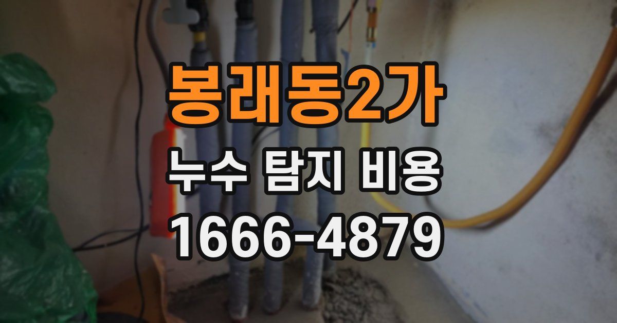 봉래동2가 누수 탐지 비용