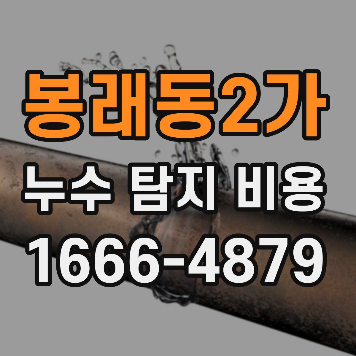 봉래동2가 누수 탐지 비용