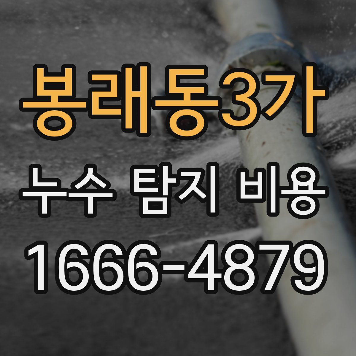 봉래동3가 누수 탐지 비용