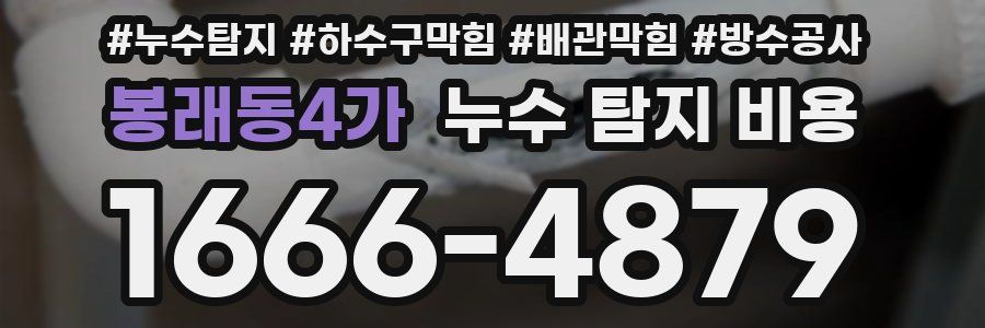 봉래동4가 누수 탐지 비용