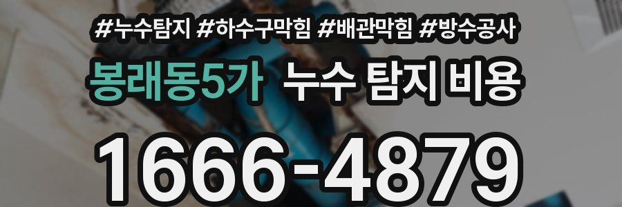 봉래동5가 누수 탐지 비용