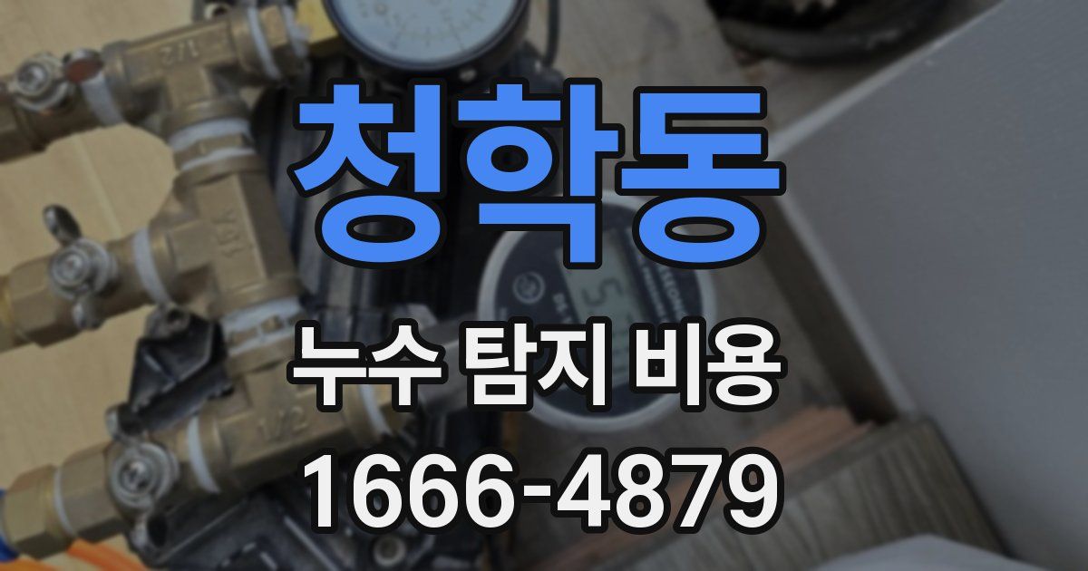청학동 누수 탐지 비용