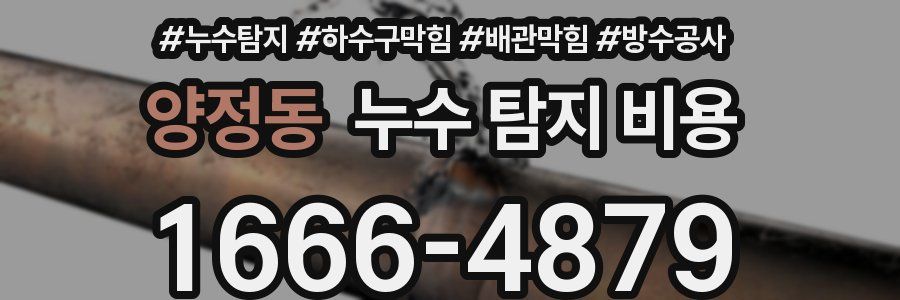 양정동 누수 탐지 비용