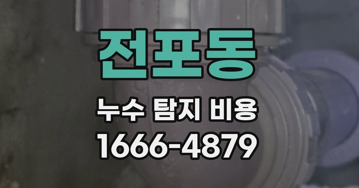 전포동 누수 탐지 비용