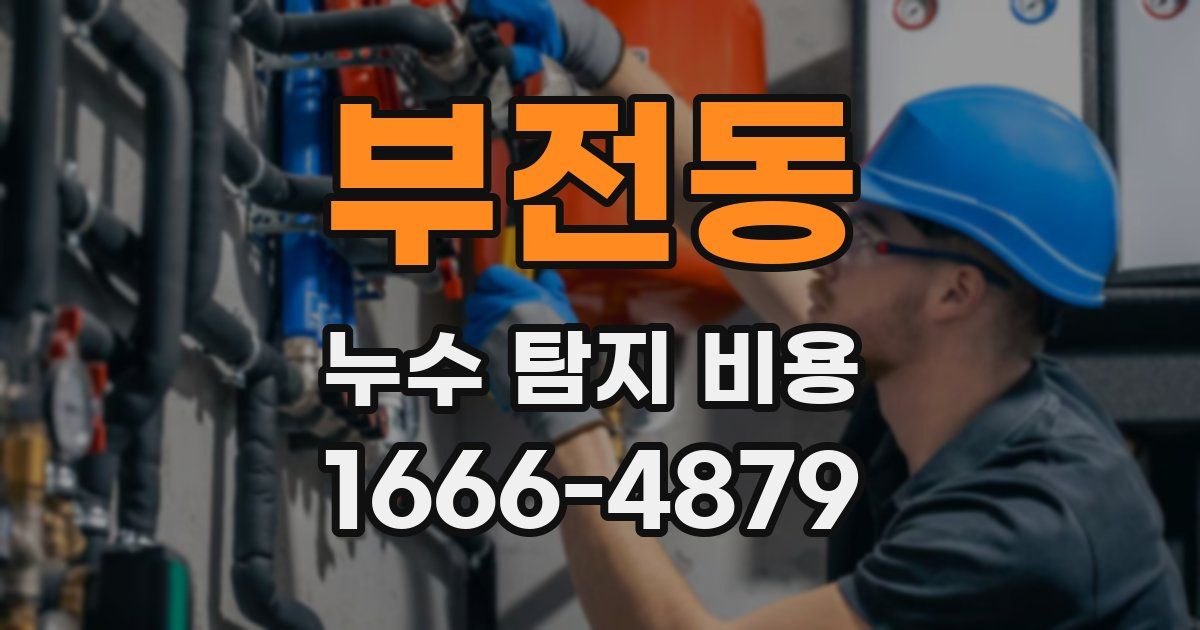 부전동 누수 탐지 비용