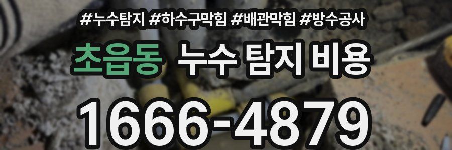 초읍동 누수 탐지 비용
