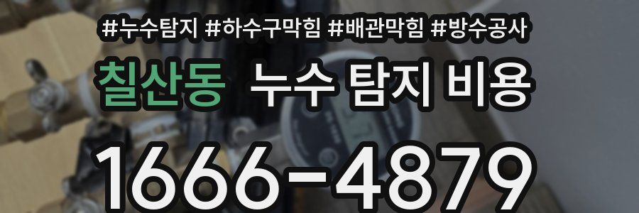 칠산동 누수 탐지 비용