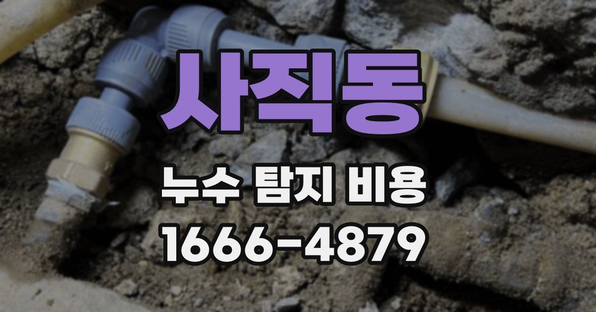 사직동 누수 탐지 비용
