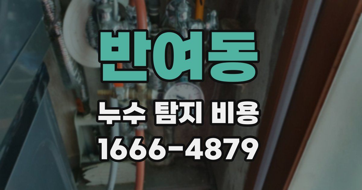반여동 누수 탐지 비용