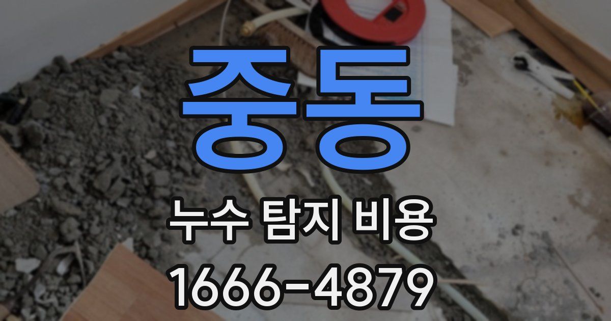 중동 누수 탐지 비용