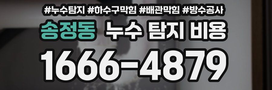 송정동 누수 탐지 비용