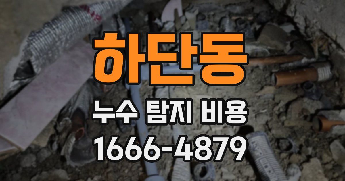 하단동 누수 탐지 비용