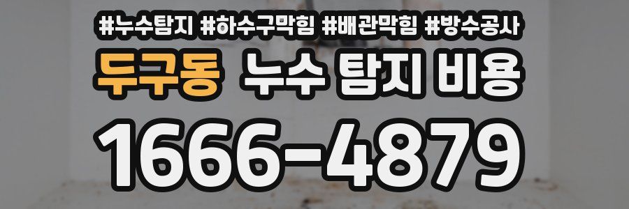 두구동 누수 탐지 비용