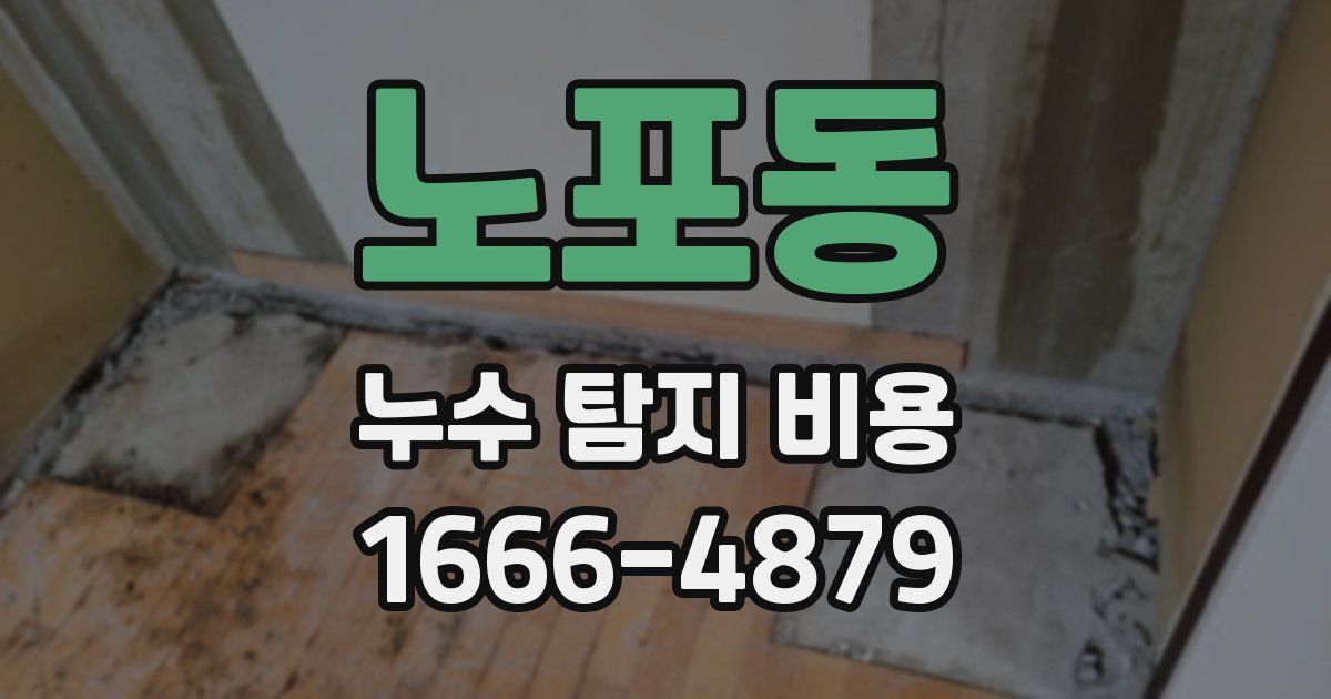 노포동 누수 탐지 비용
