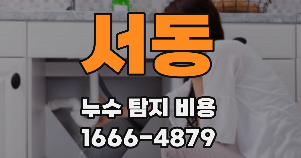 서동 누수 탐지 비용