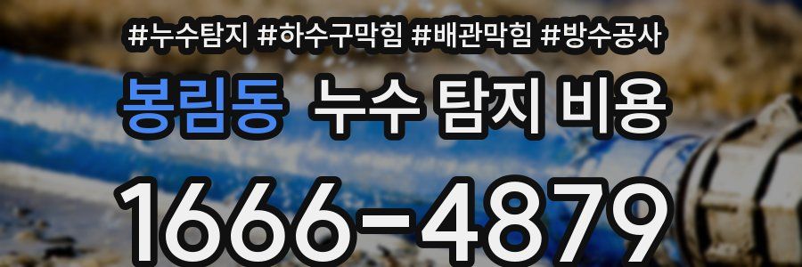 봉림동 누수 탐지 비용
