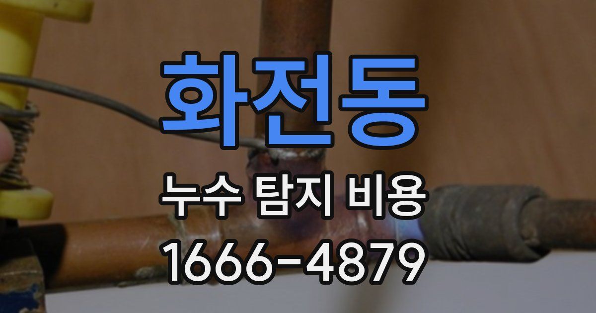화전동 누수 탐지 비용