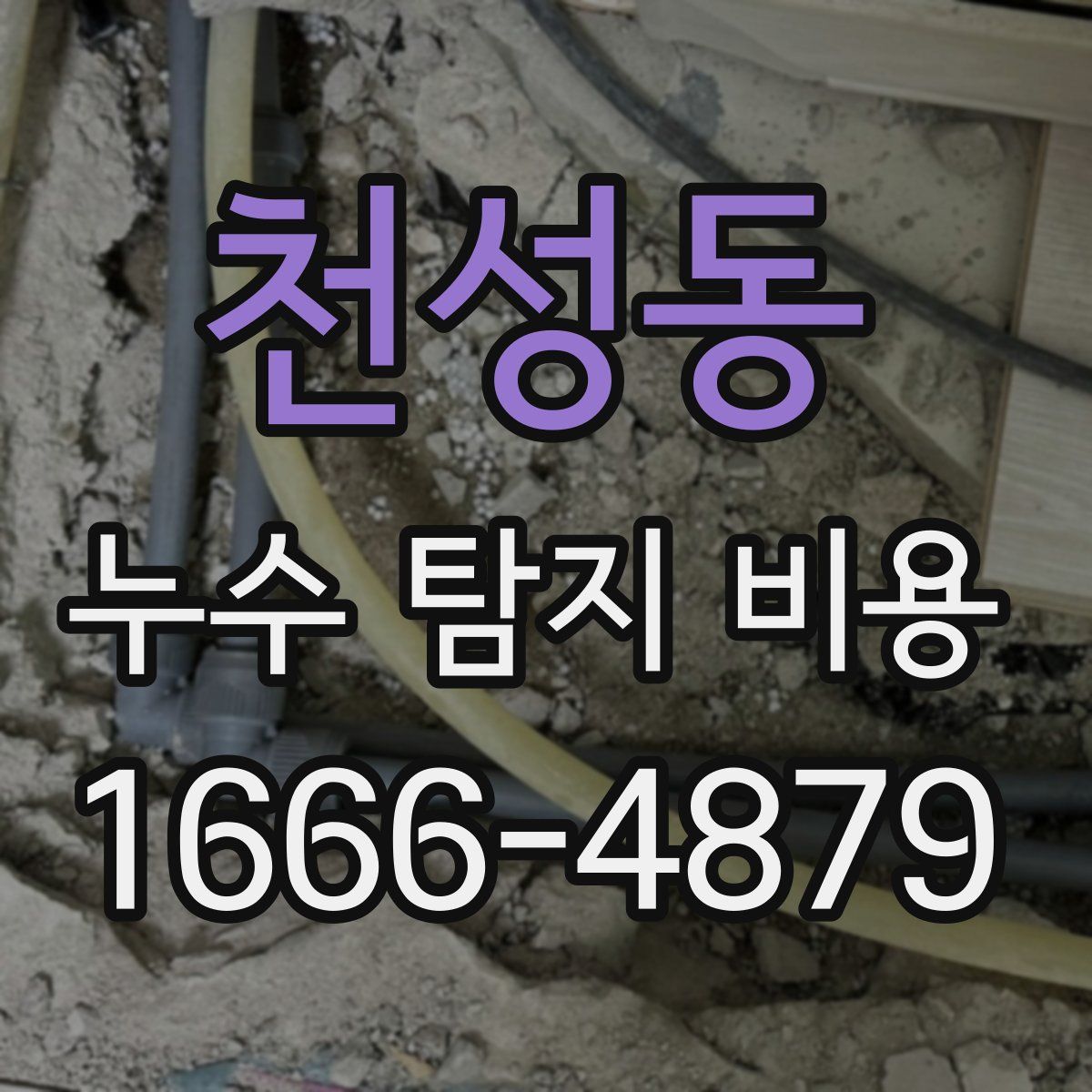 천성동 누수 탐지 비용