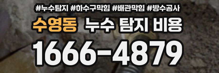 수영동 누수 탐지 비용