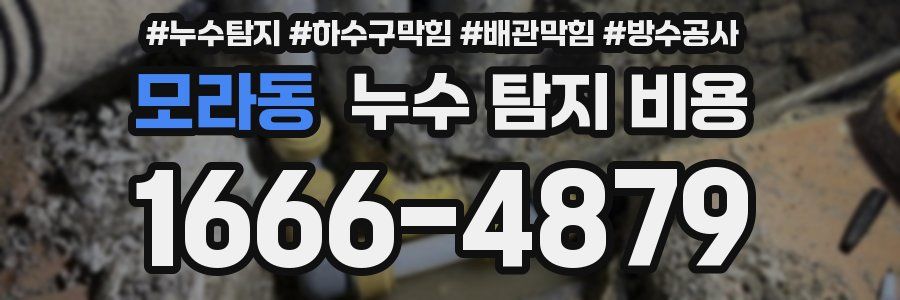 모라동 누수 탐지 비용